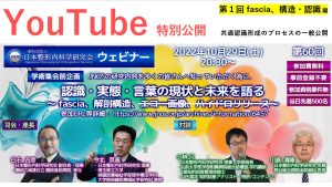 【YouTube公開・開催報告】第60回 [学術集会前企画] 認識・実態・言葉の現状と未来を語る～ fascia、解剖構造(2022年10月29日開催)